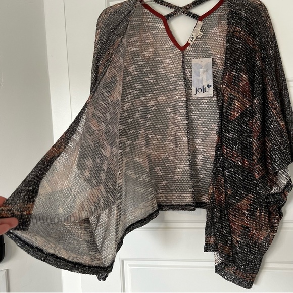JOLT kimono style open front cardigan size medium large - Picture 3 of 12